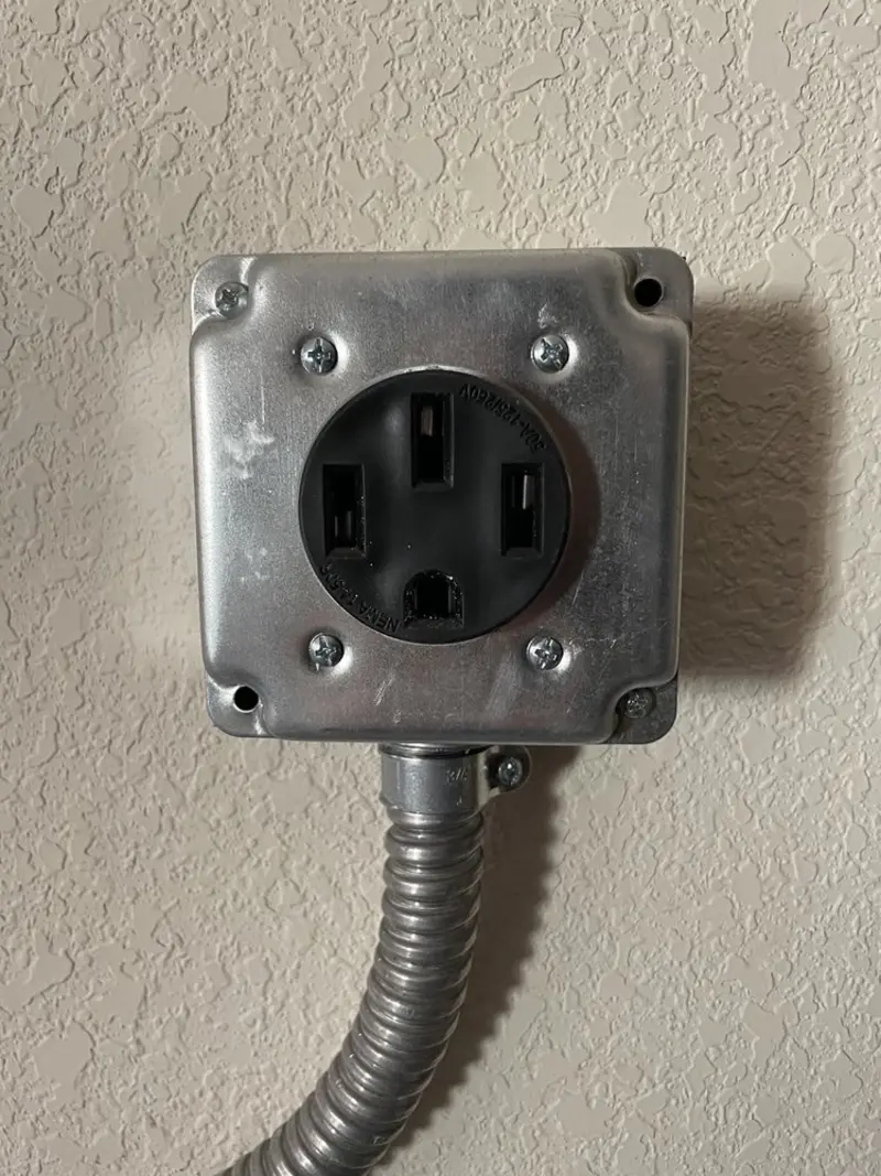 NEMA 14-50 outlet installed for Smart Home Electrical in Pine Creek